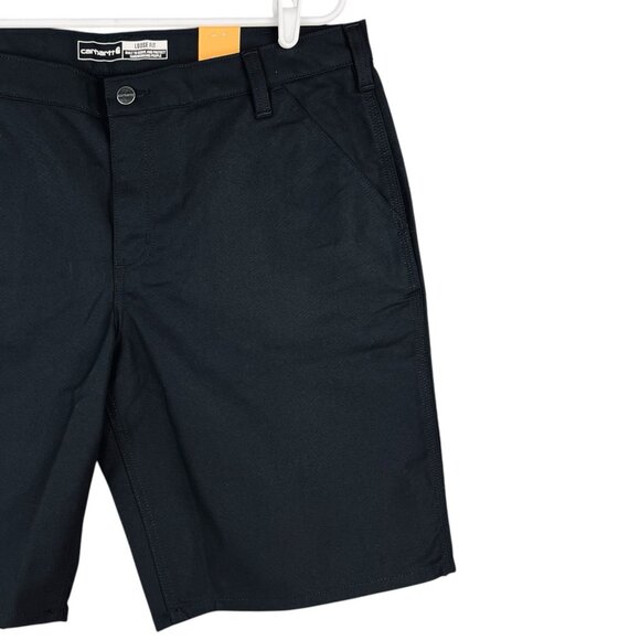 NWT Carhartt Women's Rugged Flex Loose Fit Canvas Work Black Shorts Size 16 - Picture 13 of 15